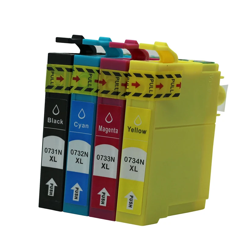 4 шт. совместимых чернильных картриджей epson 73n T0731N/T0732N/T0733N/T0734N для