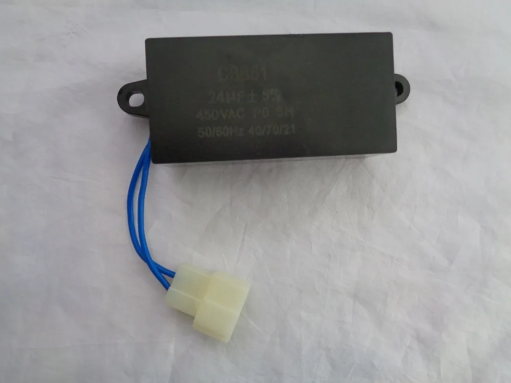 

Generator Capacitor CBB61 24 uF +/- 5% 50 or 60 Hz. Up to 450 volts AC.24MF Generator Regulator