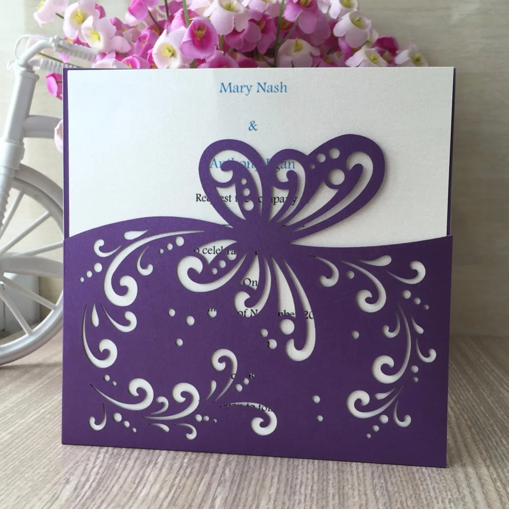 Горячая Распродажа 2017 красивый дизайн свадебной открытки с принтом