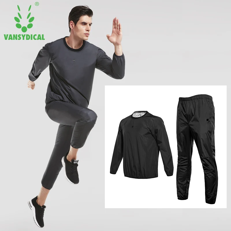 Для мужчин 2 шт. управлением наборы горячий пот Бодибилдинг костюмы с длинными