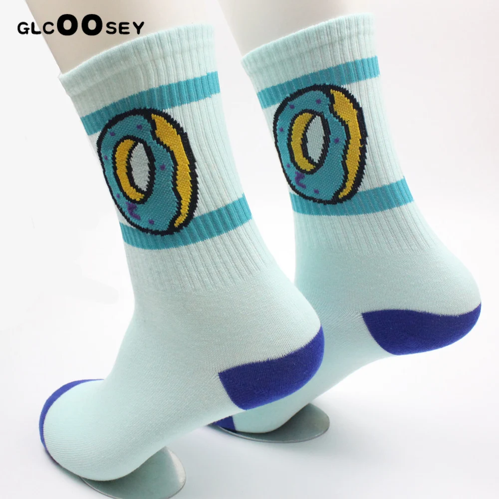 Женские Модные хлопковые носки с изображением торта пончика забавные новые пара