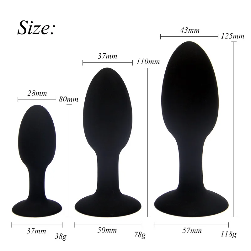 Silicone anal butt plug dual beads stimulation inner bouncy metal ball enhance contractility prostate massage dildo Sex toy |