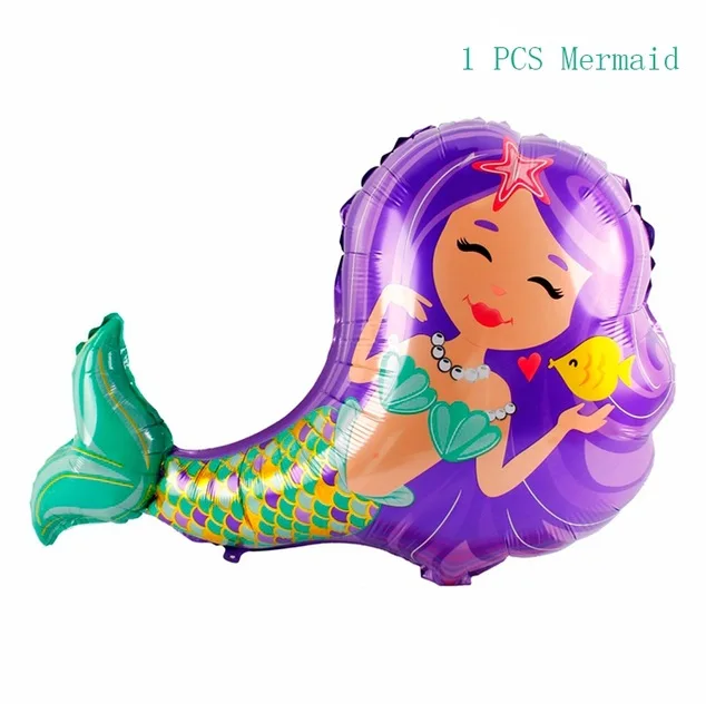 1 PCS mermaid Баннер с днем рождения ребенка 1 день рождения Баннер Дети День Рождения украшения детский душ Русалочка вечерние украшения I Am One - Цвет: 1 PCS mermaid