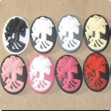 

18*25mm Resin Flower Skull pendants,mix colors Resin Flower,resin cameo vintage pendants,DIY resin beads