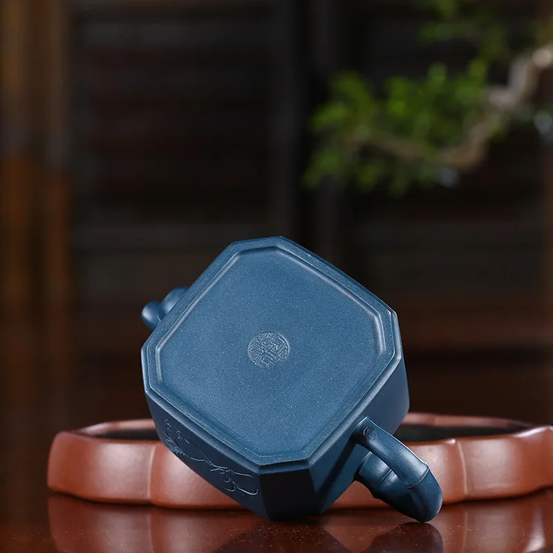 Yixing Purple Sand Pot Famous Artisans Hand-made Raw Mine Green Mud Sifang Zhujin Kungfu Teapot Teaware Gift | Дом и сад