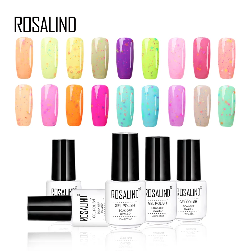 Гель лак для ногтей Rosalind 7 мл серия Cheese новый стиль яркий УФ светодиодный
