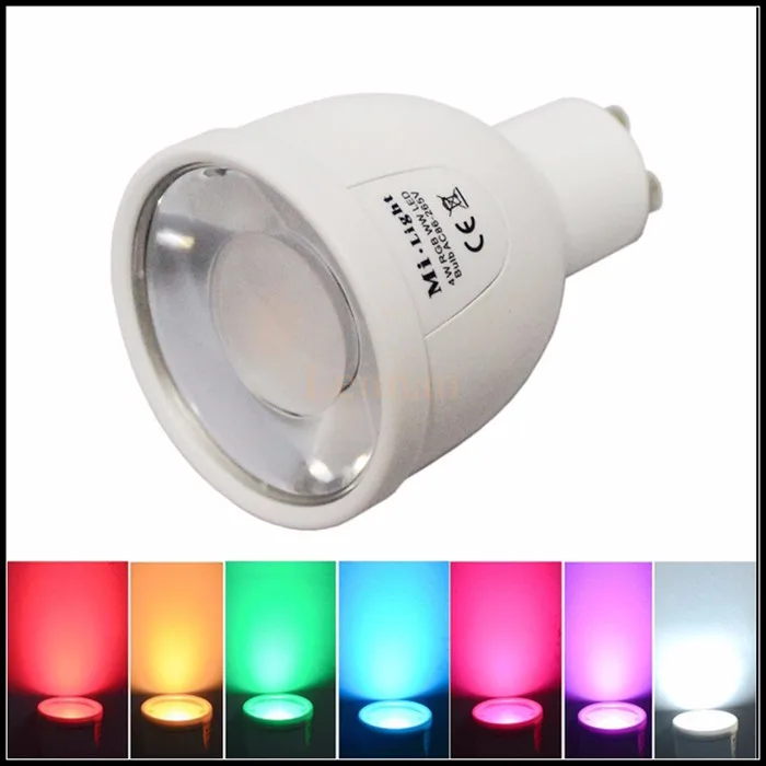Новая светодиодная RGB лампа Mi. E27 E14 GU10 5 Вт 6 8 9 с регулируемой яркостью|dimmable e27|gu10 5we27