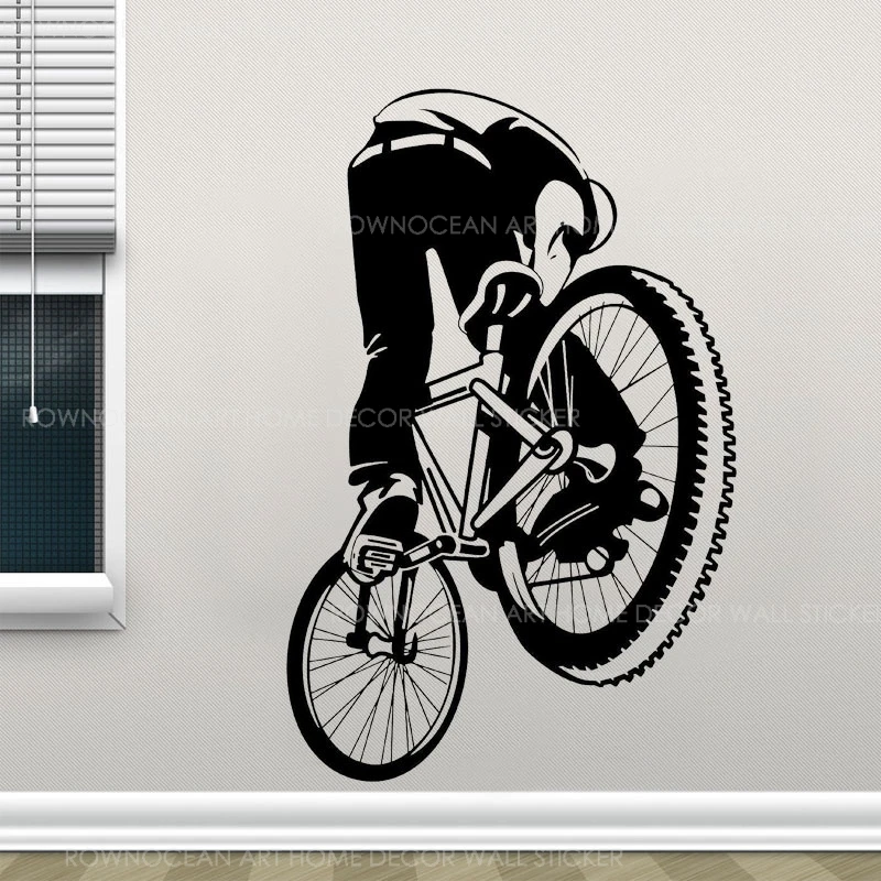 BMX наклейка на велосипед для фристайла Наклейка на стену домашний декор из винила для мальчиков и подростков обои с рисунком Rmovable 3386