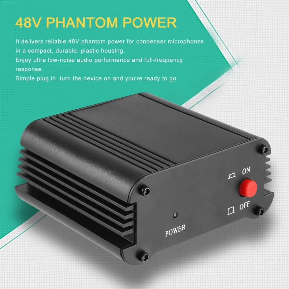 48 V 1-канальный Phantom Питание с один XLR аудио кабель для конденсаторный Студийный