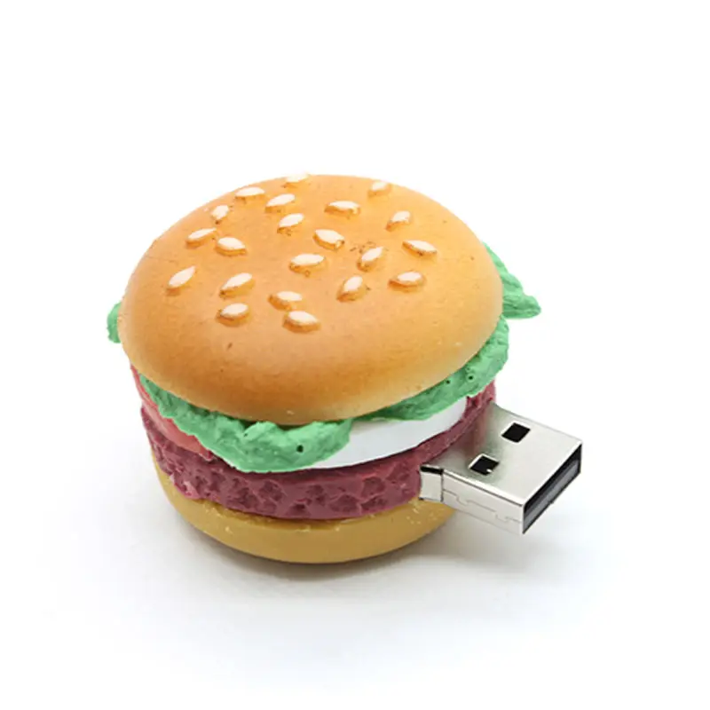 Hamburger USB Забавные USB флеш-накопители 16 Гб шоколадное печенье Милая Флешка 64 ГБ 8 ГБ карта памяти флеш-накопитель 32 Гб I флэш-диск 4 ГБ устройство для хранения - Цвет: Hamburger USB