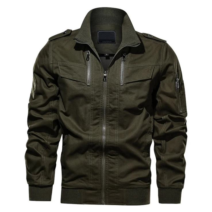Большой Размеры 6XL Весна хлопковая куртка Для мужчин Slim Fit Курточка бомбер осень