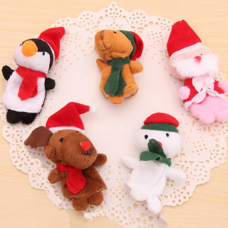 1 шт. мультяшный Санта Клаус Wapiti Snowmen бархатный Пальчиковый кукольный пальчик