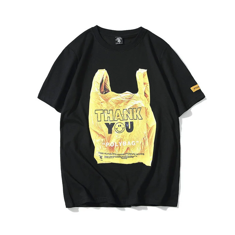 Мужская забавная пластиковая сумка с принтом Футболки высокого уличного бренда