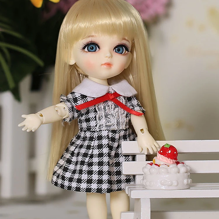 BJD SD кукольная одежда 1/8 Sdcustom-made клетчатая юбка принцессы стиль для лати йосд тела YF8 до 6 кукла аксессуары