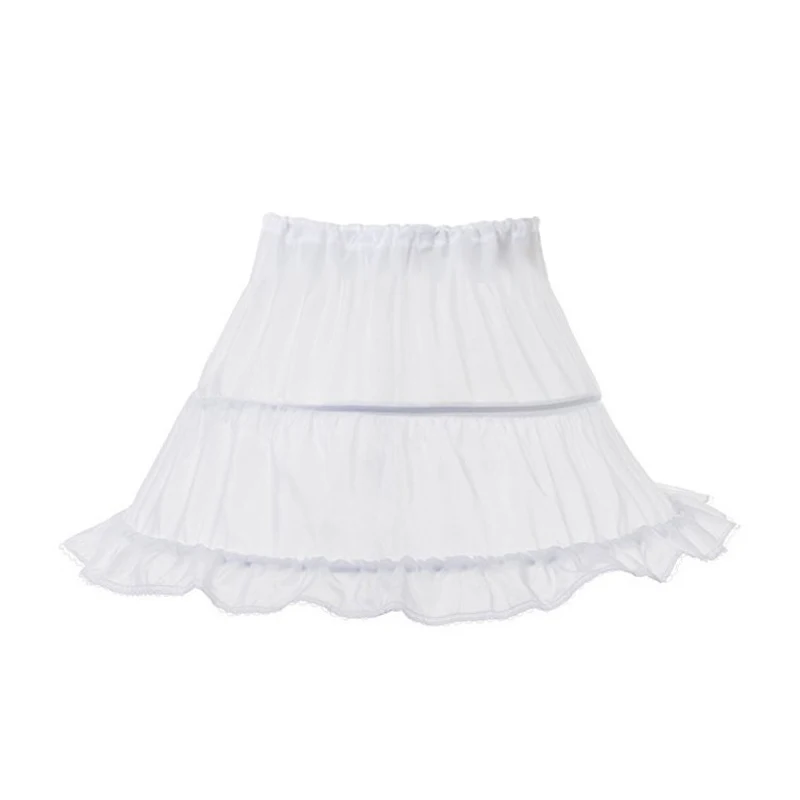 2 Hoops 35cm Length MUABABY девушки юбка 2-3 Обручи цветок половина скольжения девушка кринолиновый подъюбник для костюм принцессы вечерние свадебные платья - Цвет: 2 Hoops 35cm Length