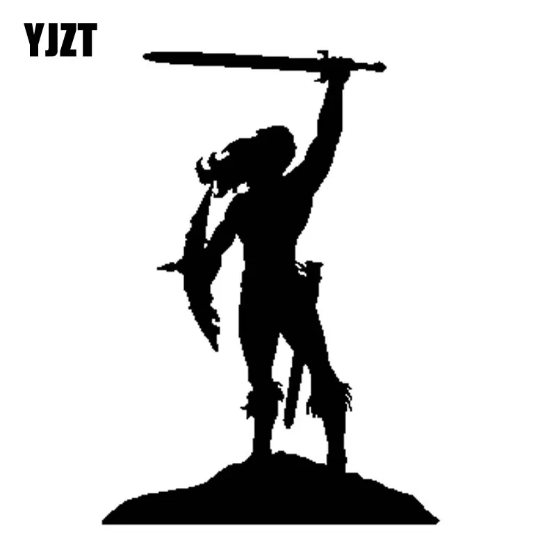 YJZT 12 7 см * 17 бесстрашный солдат виниловая Оригинальная черная серебряная