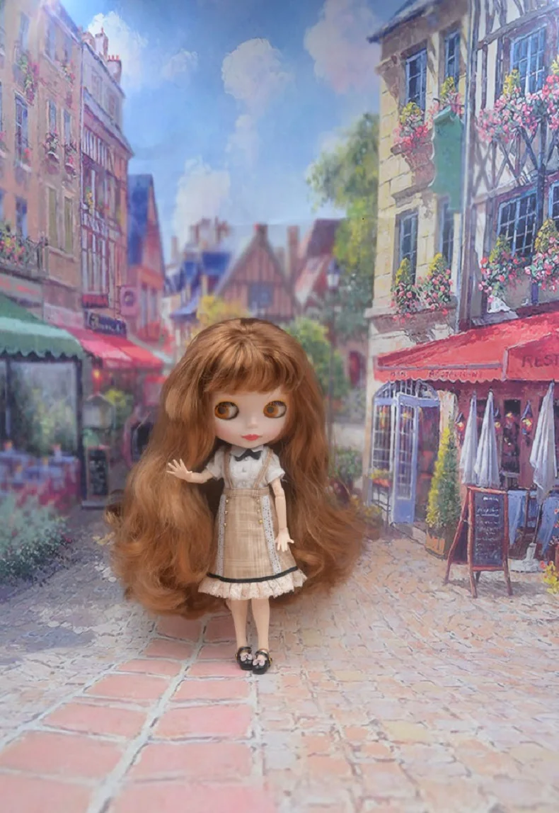 Blyth BJD кукла, Blyth кукольные телесного цвета по индивидуальному заказу Кофе куклы может изменить макияж и платье, 12 дюймов мяч шарнирные № 3