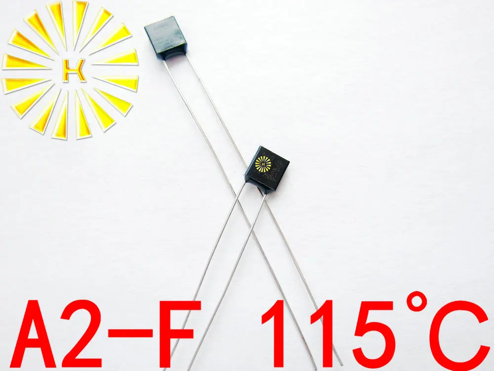100% Original A2-F 115 degree Thermal Cutoff RH115 Thermal-Links 2A 250V Black Square Temperature Fuse x 500PCS | Обустройство дома