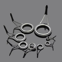 fishing lure rod guide ring stainless steel ceramic leading eye line rings fishing tackle accessories lot 5 pieces