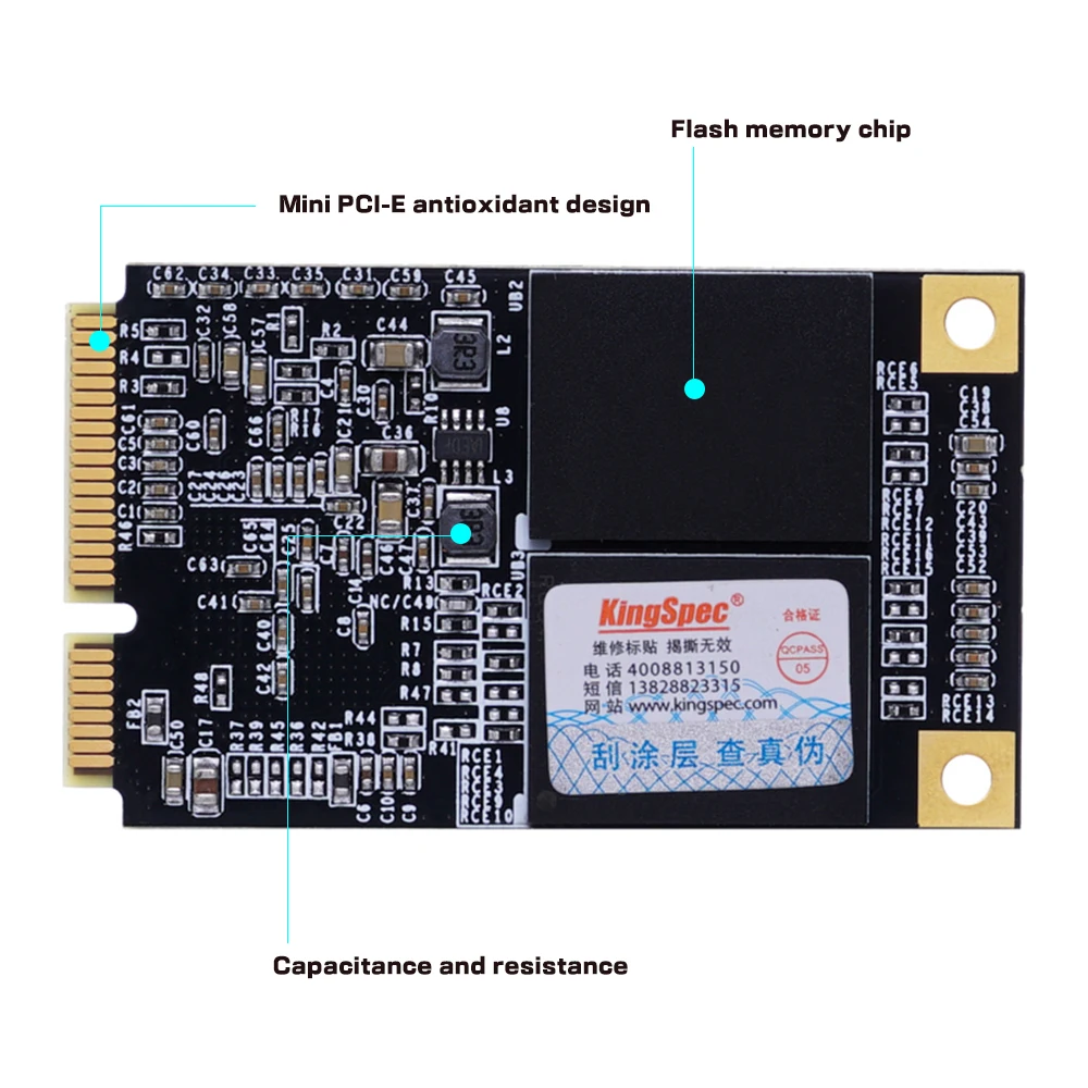 KingSpec MSATA MINI PCI E 512 ГБ 256 128 Гб 64 MLC цифровой флэш накопитель SSD твердотельный