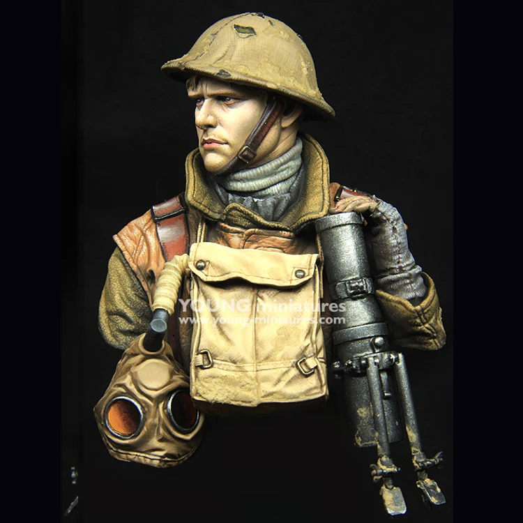 1/10 Британский Льюис ганнер WWI полимерная модель бюст GK военная тема разобранный и