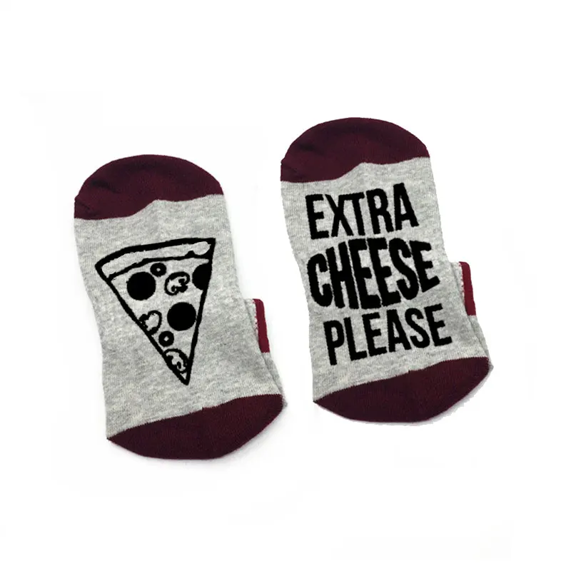 Extra cheese please pizza word on socks lover удобные хлопковые носки унисекс для мужчин и женщин |