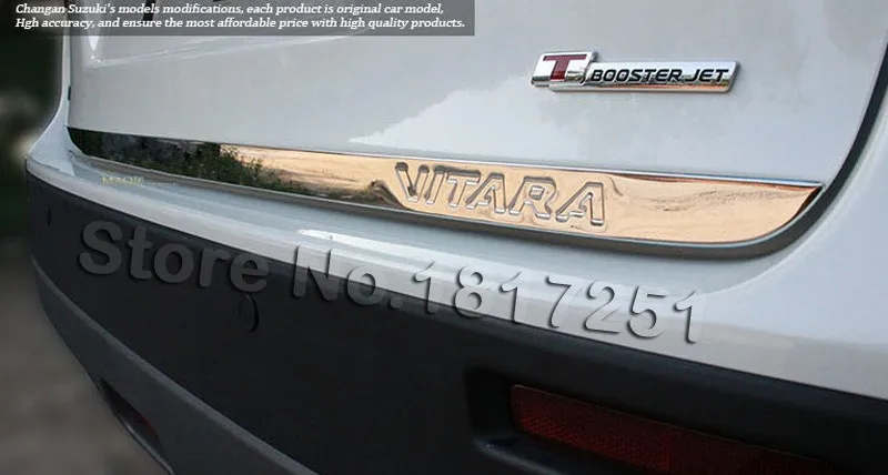 Для Suzuki Vitara задняя дверь Нижняя крышка молдинг отделка из нержавеющей стали задняя дверь отделка автомобильные аксессуары