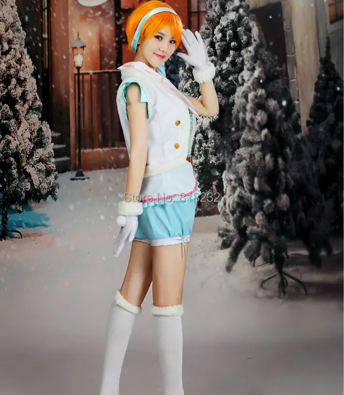 Love Live School Idol Project Snow Halation Rin Hoshizora жилет топы брюки униформа наряд аниме костюмы для
