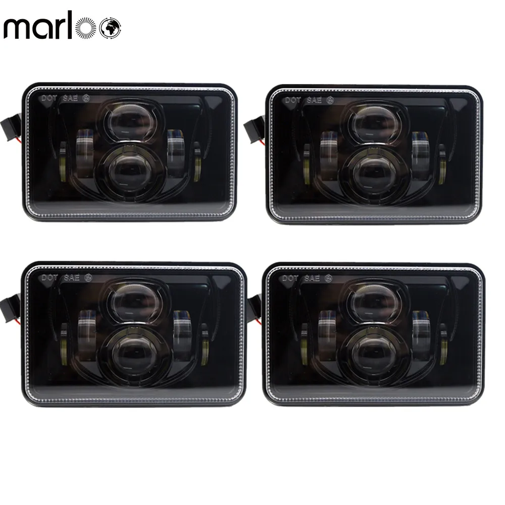 4 шт. черные хромированные точечные фары Marloo Kenworth T400 T600 T800 W900B W900L Classic 120/132 для