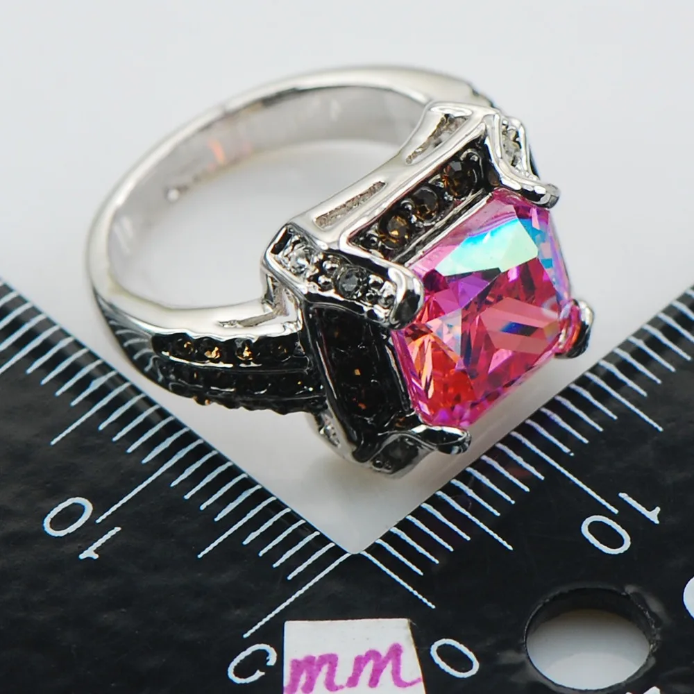Женское Обручальное кольцо из серебра 925 пробы с радужным кристаллом|ring size|wedding