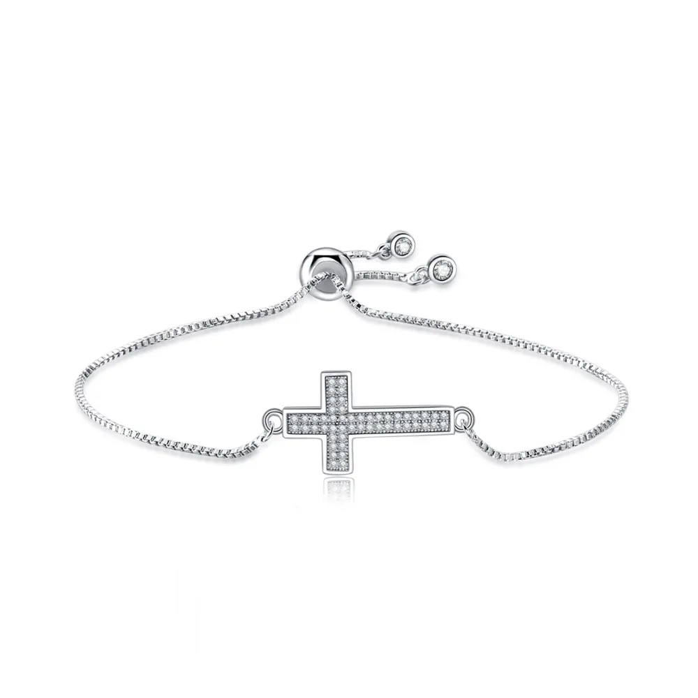 Браслет с крестом модные украшения из кубического циркония женский браслет