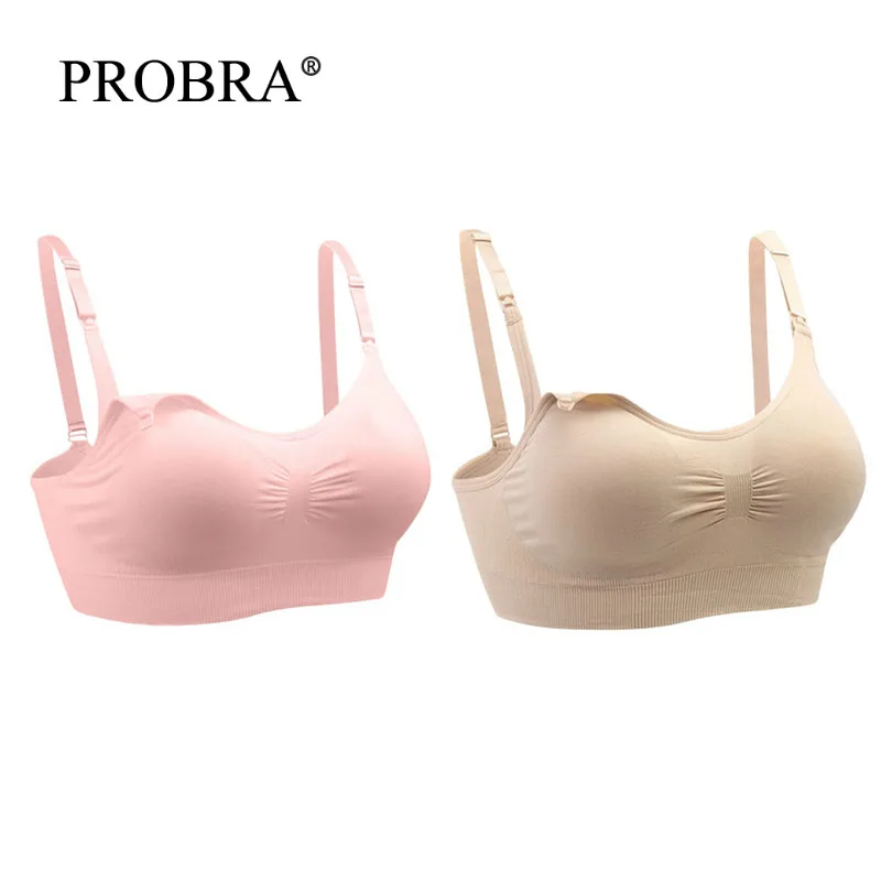 

2Pcs/Sets Breast Feeding Without Underwire Maternity Nursing Bras Cotton Gorge Quality Clothes Women Underwear for Top Plus Size