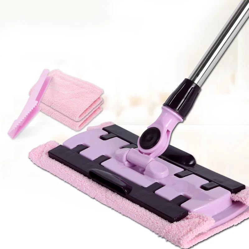 Pink Fregona escobilla de goma вращающаяся 360 Швабра для мытья пола Швабра легкая ведро для пыли Швабра Волшебная легкая Швабра из микрофибры с 2 салфетками - Цвет: Pink