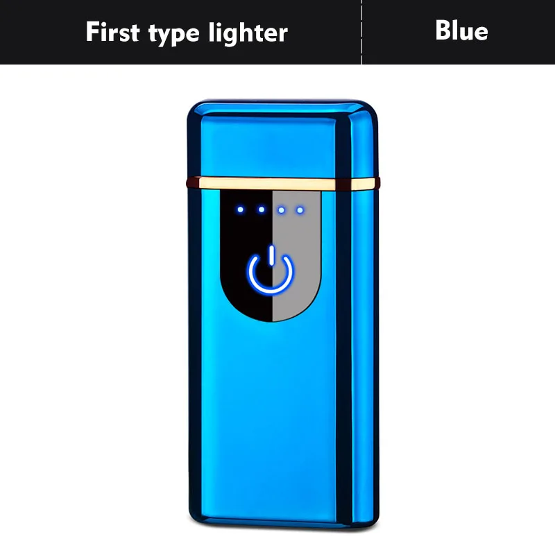 Электронная Usb зарядка двойная дуговая Зажигалка плазменная электронная импульсная Зажигалка сенсорный экран электронная зажигательная машина дуговая зажигалка - Цвет: As picture shows