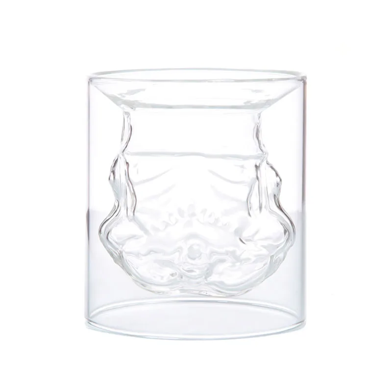 Shot Glass Cup Шлем штурмовика из «Звездных Войн» бутылки вина Стекло Виски рюмка чашка пивная кружка для бара вечеринок Вина Аксессуары Подарочный набор Рождество - Цвет: Shot Glass Cup
