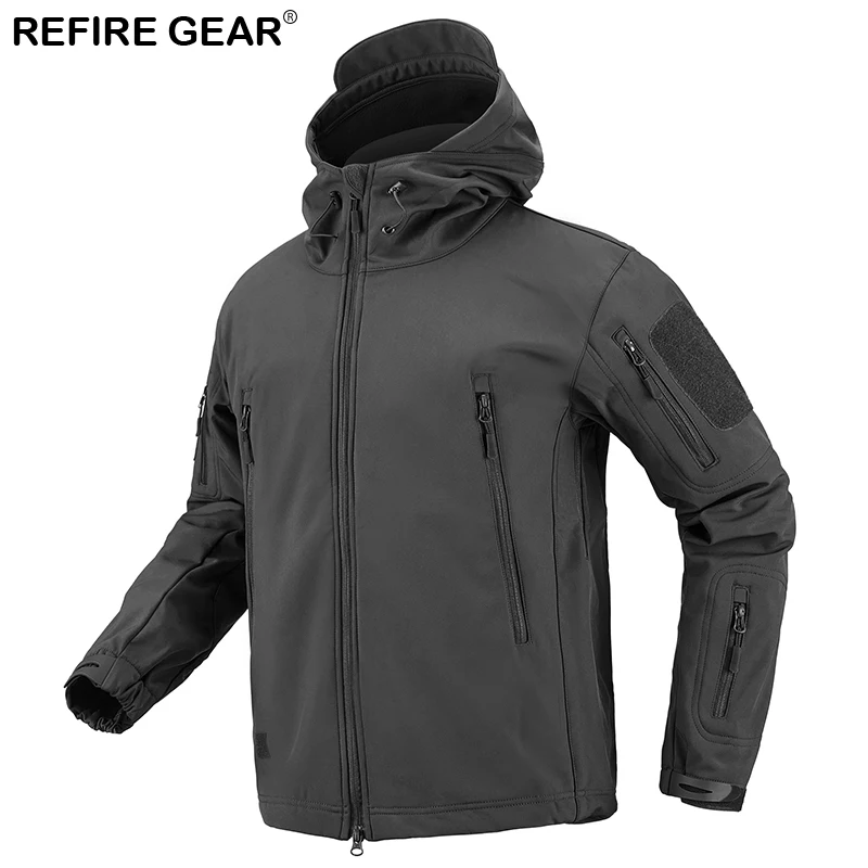 Мужская Флисовая ветровка ReFire Gear зимняя водонепроницаемая куртка для походов и |