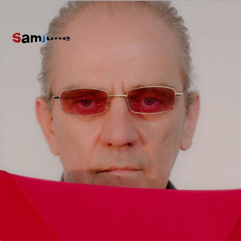 Samjune Trend маленькие прямоугольные солнцезащитные очки роскошные брендовые
