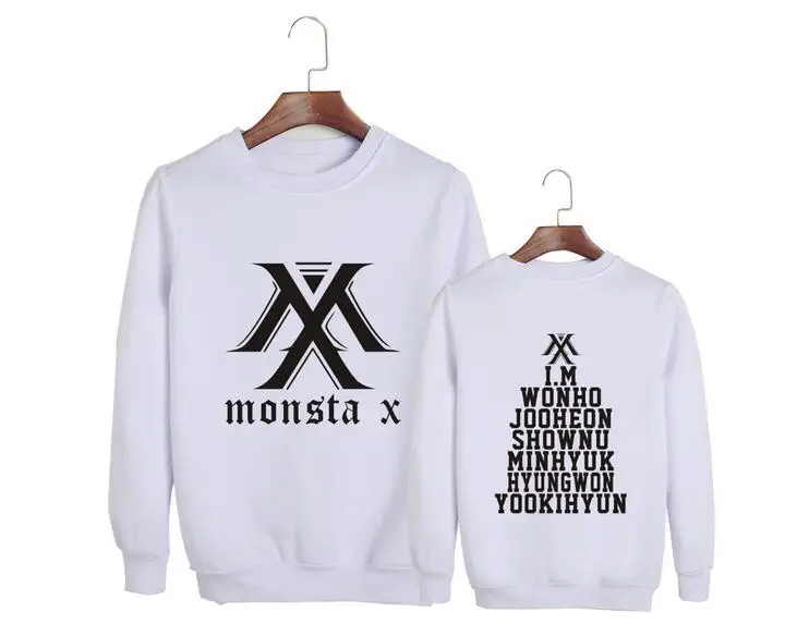 Толстовка Monsta x с принтом всех названий участников весна-осень kpop monbebe унисекс