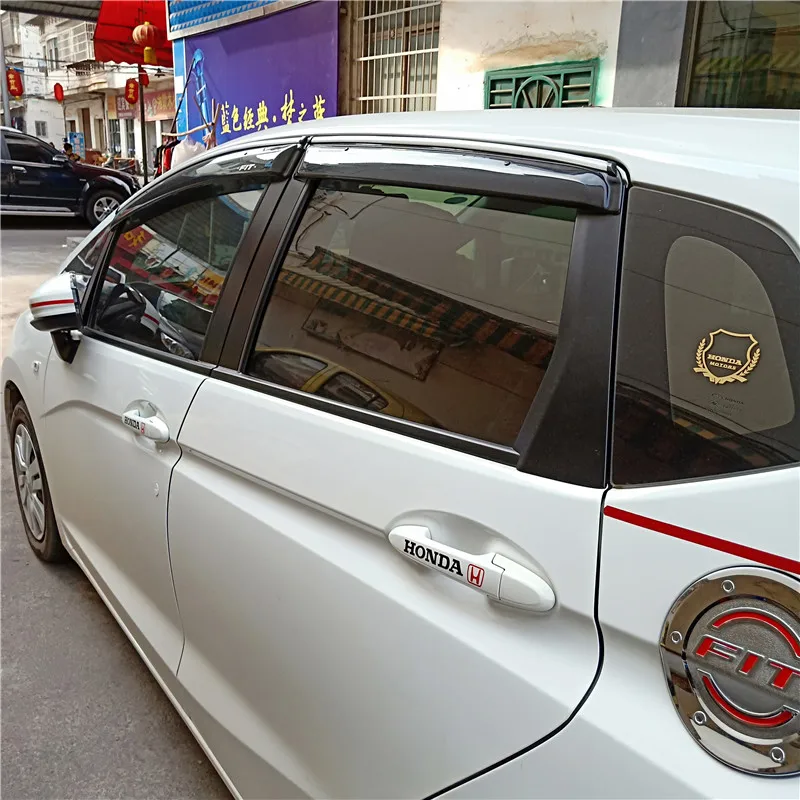 Для Honda FIT Jazz Пластиковый оконный козырек Vent Shades Защита от солнца и дождя для 2014 15 16