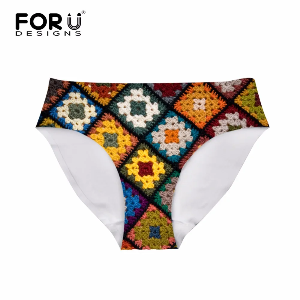 FORUDESIGNS/женские бесшовные лоскутные сексуальные трусы хлопчатобумажные трусики