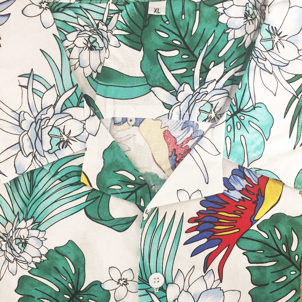 Рубашка Aloha в стиле бохо Мужская Винтажная летняя сорочка с пуговицами коротким