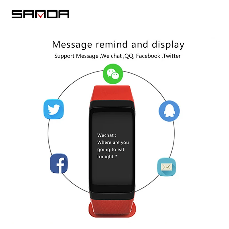 Смарт часы SANDA мужские с пульсометром тонометром и Bluetooth|Мужские электронные