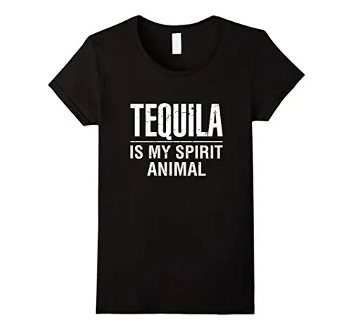 Tequila Is My Spirit Animal Funny Drinking alcol футболка 2017 летняя стильная женская Футболка с