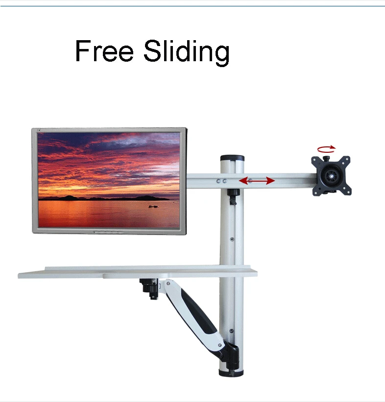 Настенный Эргономичный Алюминиевый держатель монитора 13 24 дюйма подставка для с