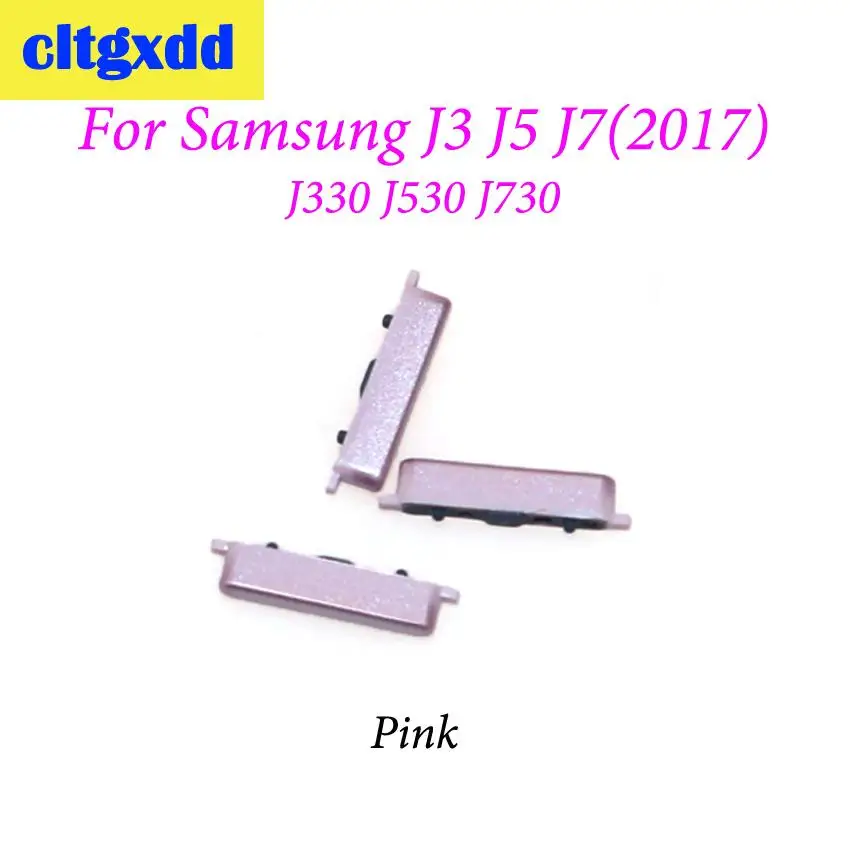 Pink Cltgxdd новые боковые кнопки питания и Кнопки громкости Замена для samsung Galaxy J3 J330 J5 J530 J7 J730 - Цвет: Pink