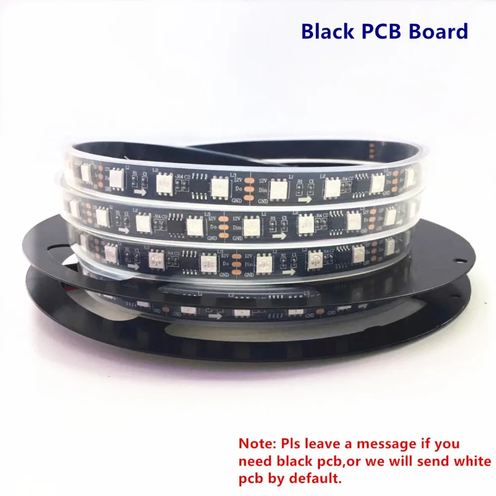 Светодиодная лента WS2811 5 м 30/60 светодиодов/м ws2811 ic 5050 RGB 12 в пост. Тока белая/черная