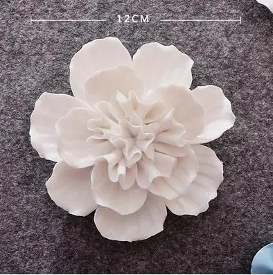 Style8 Керамический цветок, 3D настенные украшения, гостиная спальня стены ТВ фон настенный - Цвет: Style8
