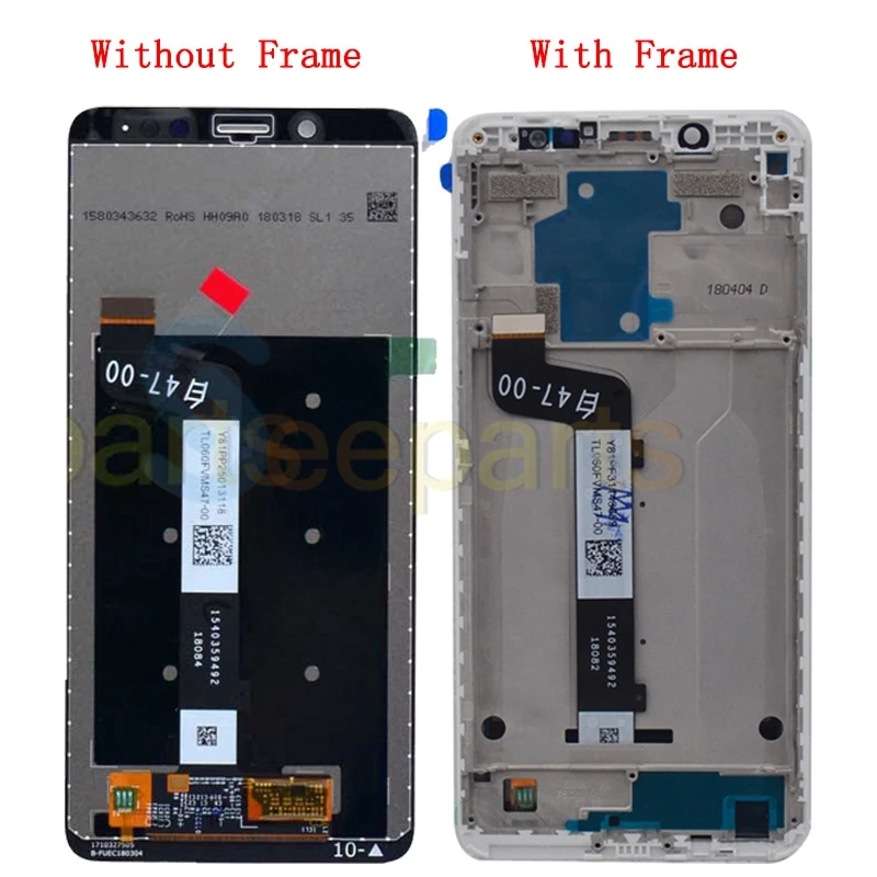 Оригинальный протестированный ЖК-дисплей Xiaomi Redmi Note 5 Pro дигитайзер + рамка