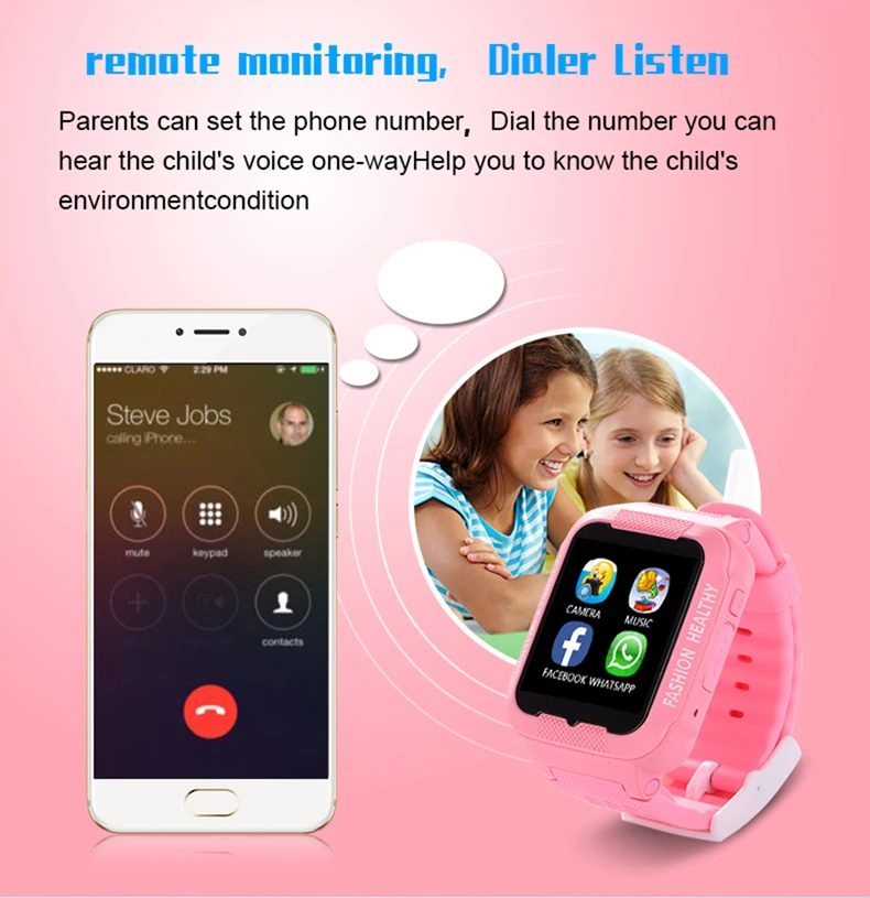 Детские умные часы для IOS Android gps Beidou LBS Locationing Smartwatch поддержка tf карты WhatsApp