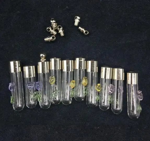 10 наборов прозрачных маленьких тюльпанов стеклянный рис для имени флакон